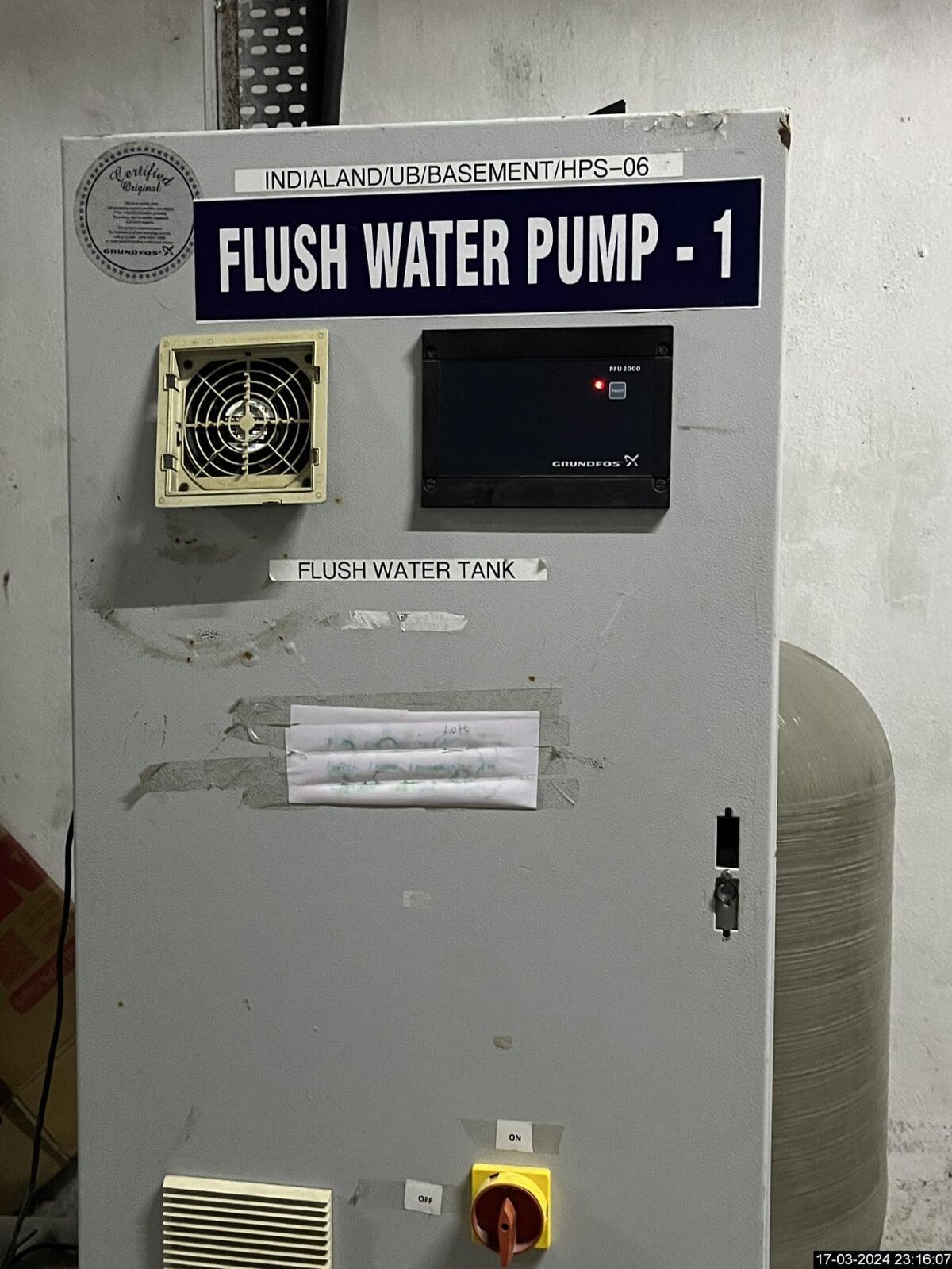 Treated water flushing